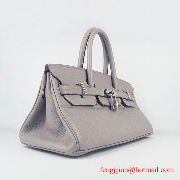 Hermes Birkin 42cm Togo Leather Bag 6109 Grey silver padlock Hermes Birkin 42cm Togo Leather Bag 6109 Grey silver padlock